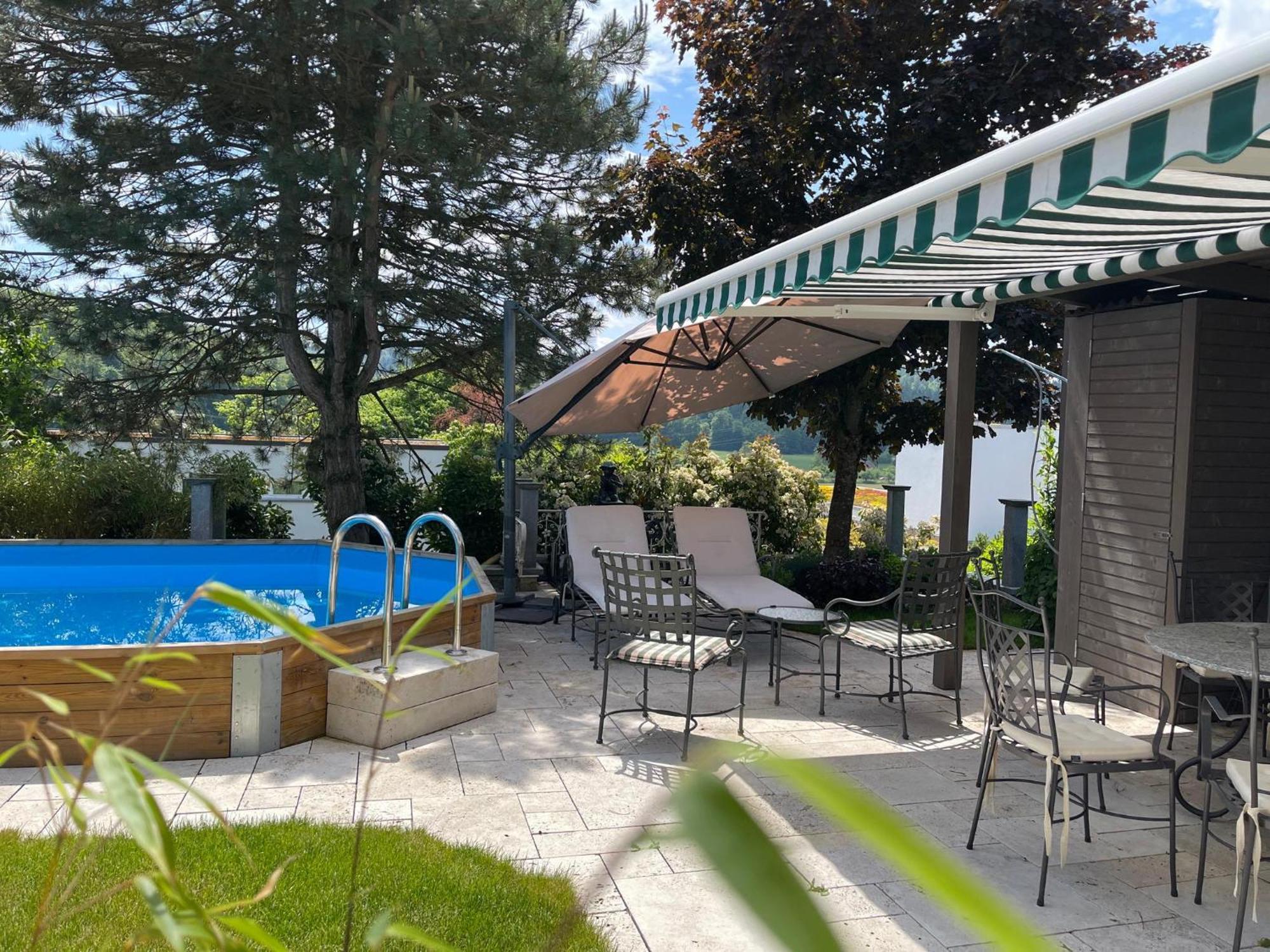 Villa Musica - Studio, Ruhig, Diskret,Mit Grossem Privatem Sitzplatz Lenzburg Exterior foto